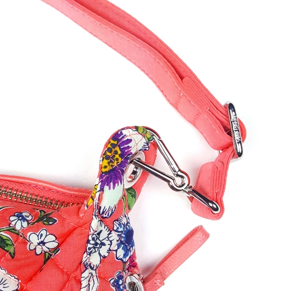 Vera Bradley Carson Hobo Bag Coral Floral - Picture 2 of 5